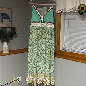 Rue21 Mint Green and White Maxi Dress